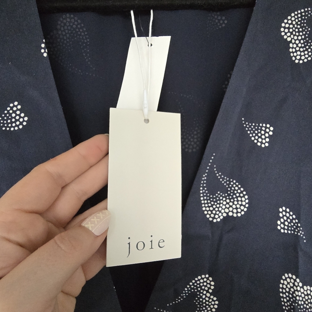 Joie Bethwyn Silk Heart-Print Wrap Dress - Picture 11 of 13